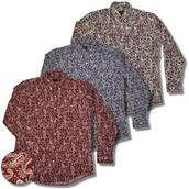 View Item New Pop Retro 60's Mod Paisley L/S Button Down Shirt